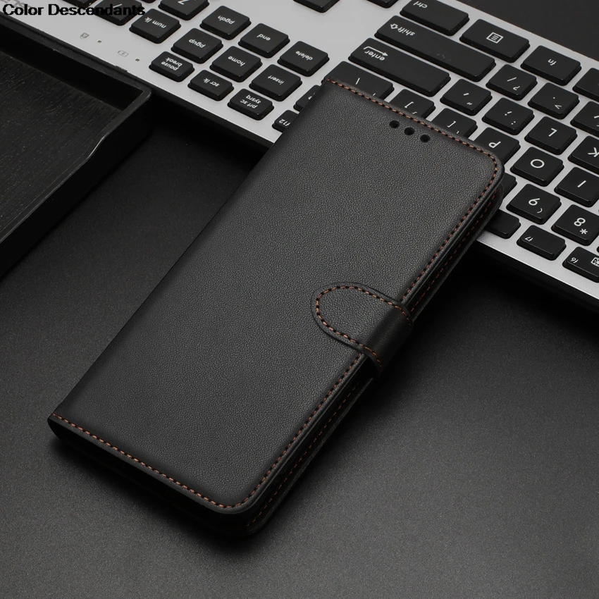 Leather Wallet Flip Phone Case with Card Slot and Book Cover Design