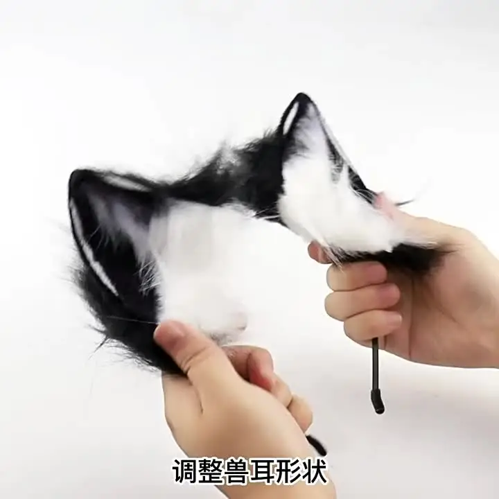 Halloween Kattenoren-hoofdband Dierenoren Haarband Kostuumaccessoire Voor Vrouwen & Meisjes Feestelijk Verkleed Prop Bowsette Cosplay Kostuum, Wit, One size