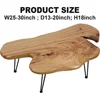 Natural Wood Coffee Table with Clear Lacquer Finish and Metal Hairpin Legs for Living Room - 16" Tall - Mesa de Centro para Sala 2