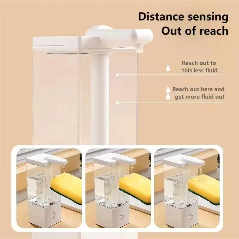 490ml Automatic Liquid Soap Dispensers Recharge Sensor Hand Sanitizer Machine for Kitchen Bathroom Shampoo Shower Gel Detergent