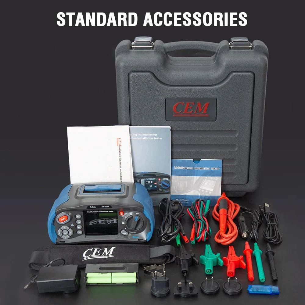 DT-6650 High Current Loop Test Multifunction Insulation Resistance Tester earth