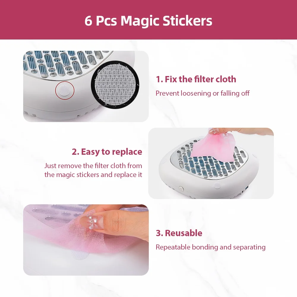 100pcs Disposable Nail Vacuum Cleaner Filter Paper Nail Dust Collector Dustproof Filter Cloth Nail Dust Extractor Replace Filter
