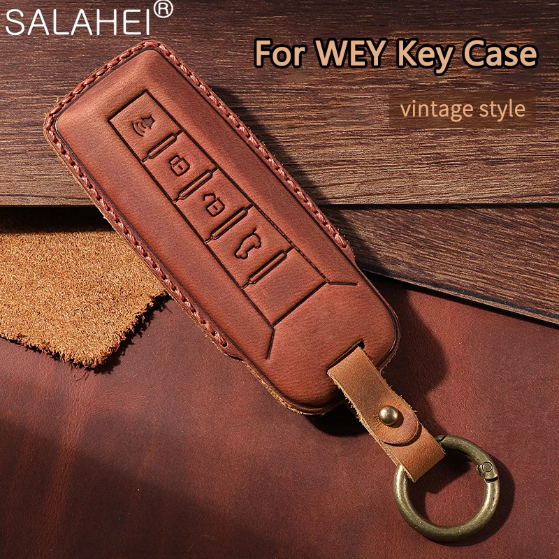 

Car Remote Key Case Shell Bag Fit For Great Wall WEY Tank 300 Vv5 Vv6 VV7 P8 WEY-X WEY-S WEY-GT GT Fob Smart Keyring Accessories
