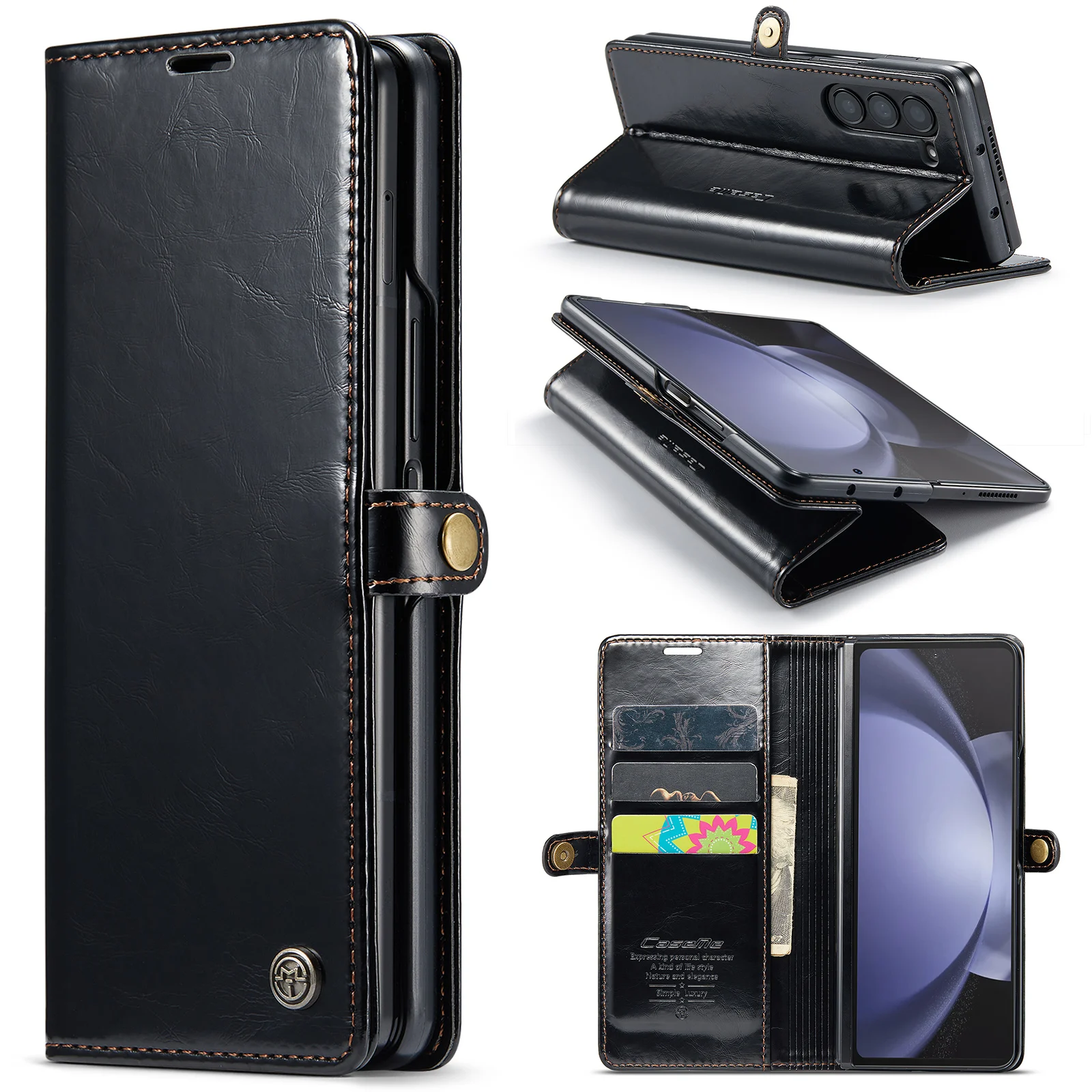 

Пылезащитный кожаный чехол-бумажник для samsung z fold5