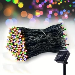 Enchanting Outdoor Solar - Powered LED Fairy String Lights - 8 Mode Decorative Garland for Holidays and Celebrations (Multicolor)