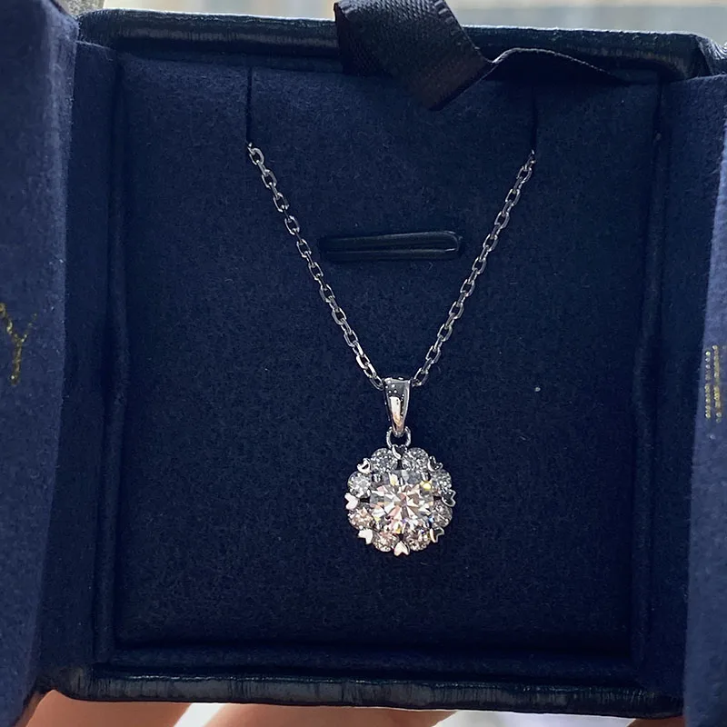 Collier Femme Diamant Lab-Created 5.00ct Or Jaune 14k - Certifié GLI - Occasion Comme Neuf