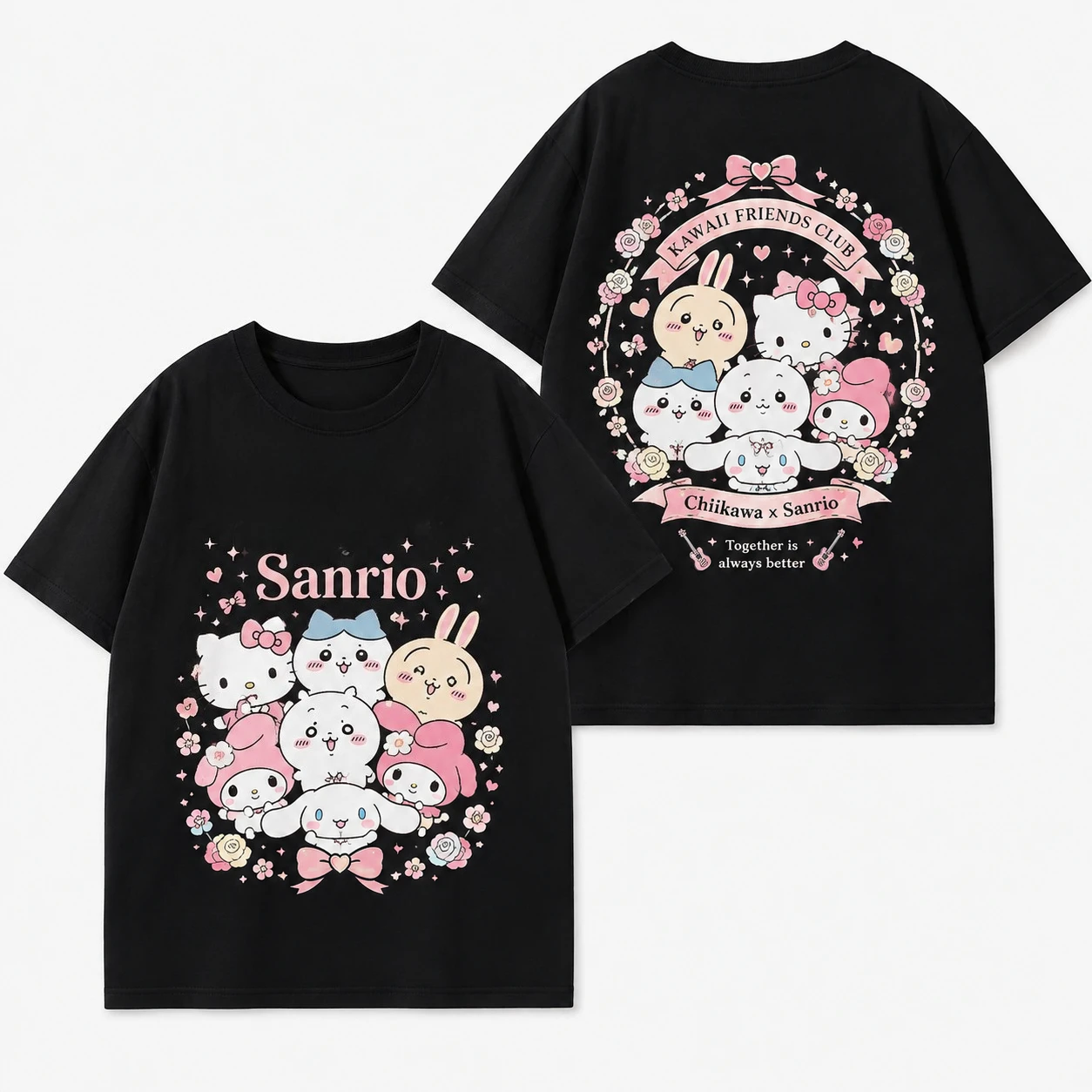 2026 Neues Chiikawa Kawaii Y2K Grafik-T-Shirt Unisex Niedliches Cartoon-Anime Kurzarm Lose Sommer-Streetwear-Oberteile