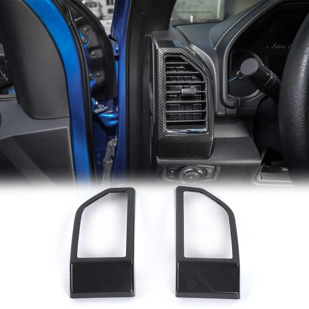 

Панель приборной панели автомобиля, крышки для вентиляционных отверстий кондиционера, отделка для Ford F150 2015 2016 2017, Carbon