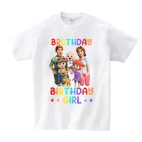 Birthday Girl Shirt for Family Matching Clothes Party Girls T Shirt Gift Custom Name Kids Clothing Outfit Children Clothes Daddy 1