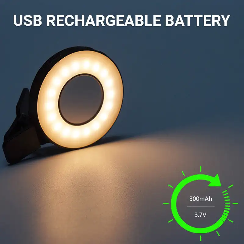 Type-C Charge Led Selfie Ring Light Mobile Phone Lens LED Selfie Lamp Ring for iPhone Samsung Xiaomi Huawei Phone Light