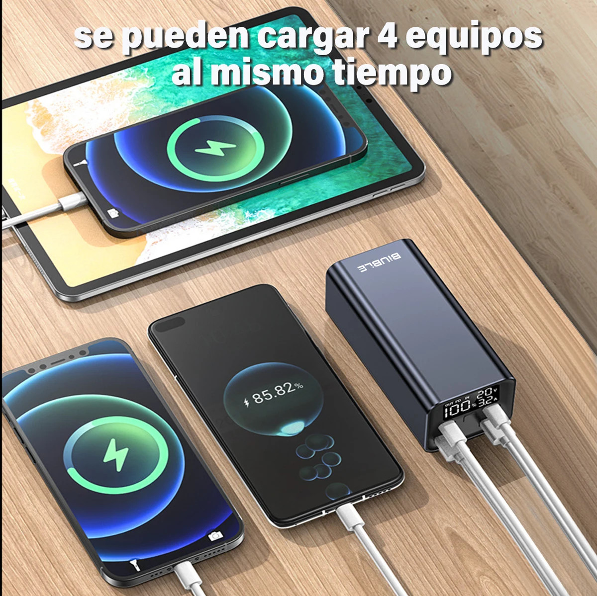 65W Mobile Power Bank 30000mAh Type-C Plug Fast Charging FCP SCP Mobile Power Bank Portable External Charger for Smartphones 5
