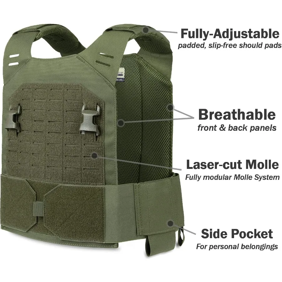 EVERLIT Adjustable Weighted Vest 14 Lbs 20 Lbs Weight Included for Body Weight Training Fitness Workout Running for Men Women V