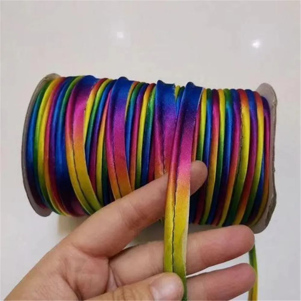 10 야드 DIY 패치 워크 의류 봉제 및 트리밍 의류 리본 용 엣지 바이어스 파이핑 코드 로프