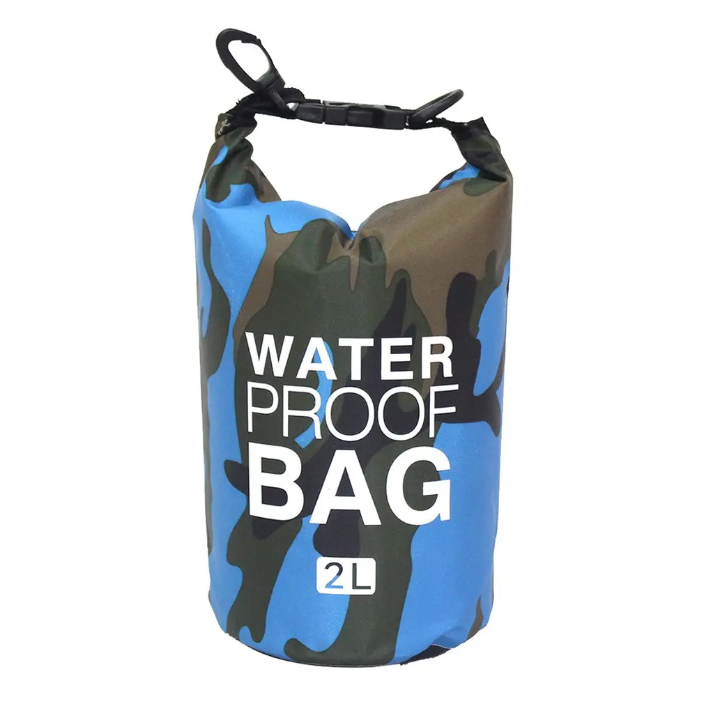 

Camouflage Polyester Waterproof Bag Shoulder Waterproof Bucket Bag Outdoor Portable Light Drifting Bag 10L