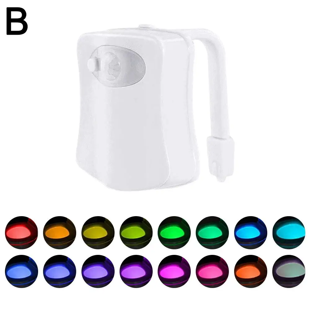 Multi Color Toilet Sensor Light Toilet Night Light PIR Motion Sensor Lights LED Washroom Night Lamp For Bathroom 8 Colors