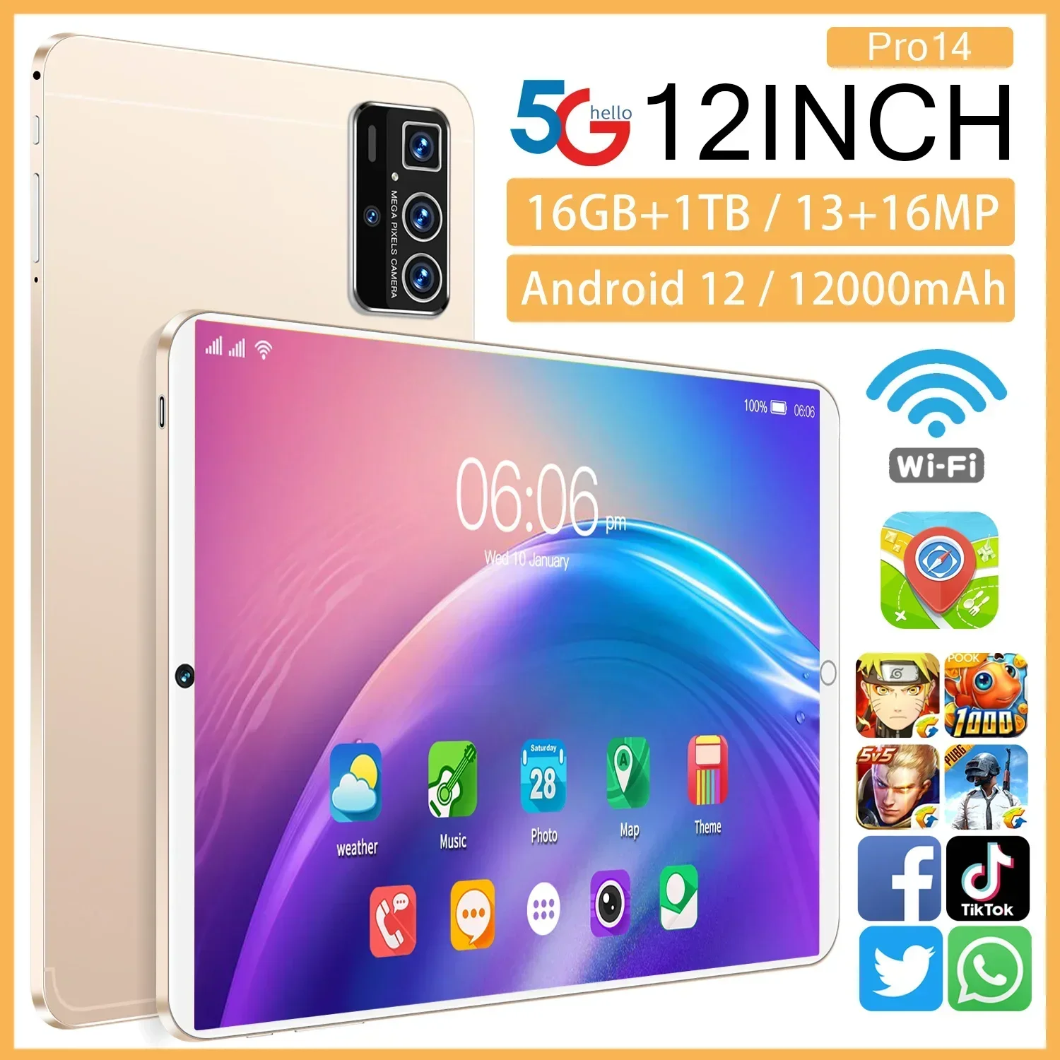 Android Tablet GB Ram Tablet 14 Inch Ultra Big Android 12
