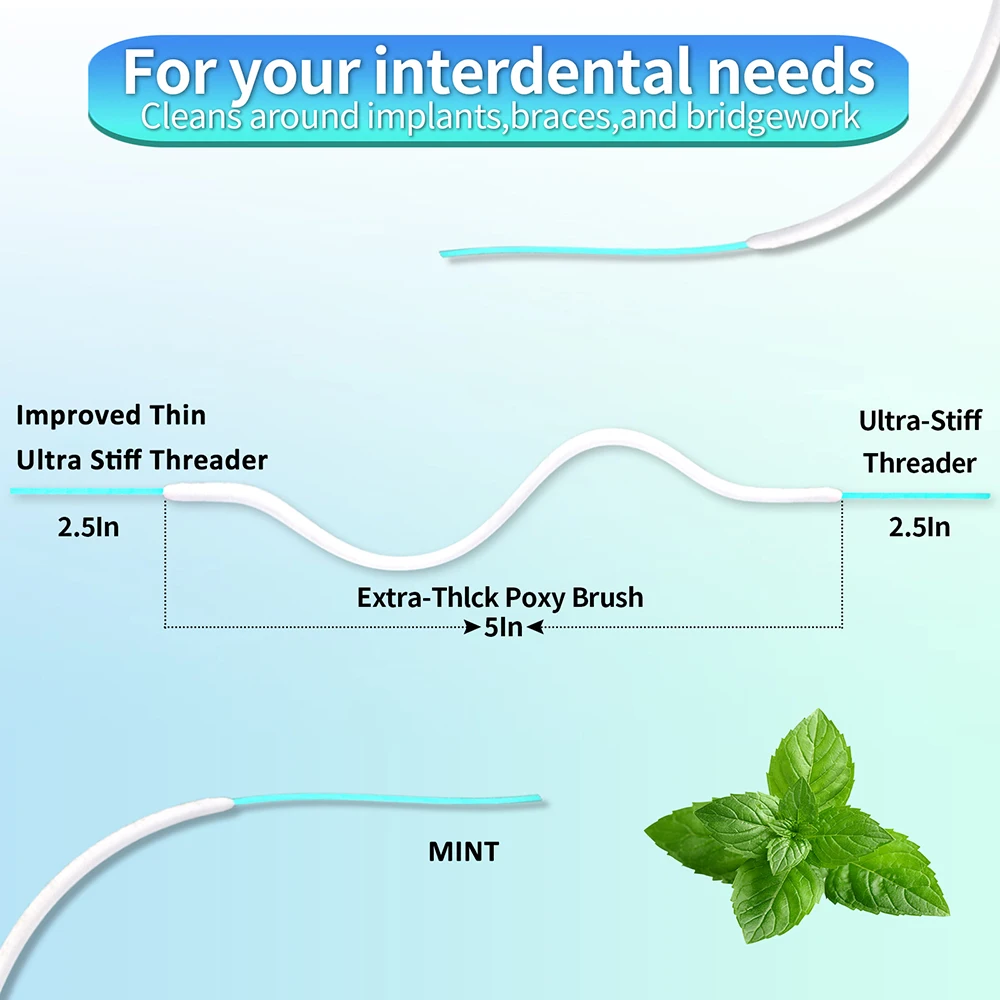 Sponge Floss 50pcs Pre-cut Segment for Cleaning Implants Bridges