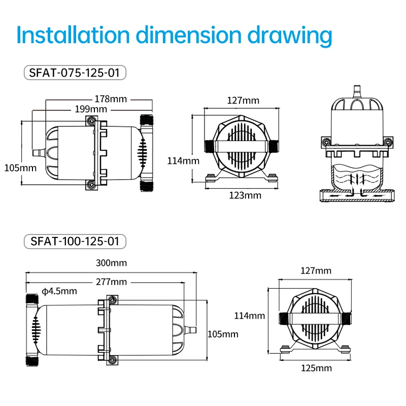 0.75L 1L 125PSI Pre-Pressurized Accumulator Tank Pressure Storage Vessel Hold Water Under Pressure Water Pump Flow Control Inter water pump flow control