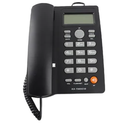 Enhanced Corded Landline Phone with Handsfree Calling and Advanced Features for Home, Hotel, or Office Use (Black)