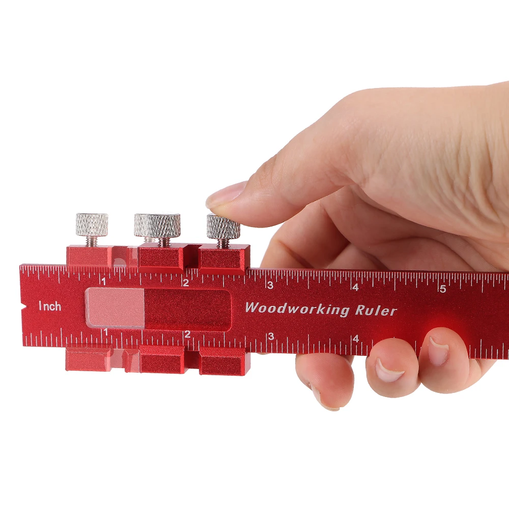Marking Depth Gauge Woodworking Sliding Gauge Aluminum Alloy Scribe Woodworking Tools Ruler 3pcs 18cm/23cm/33cm Measuring Tools