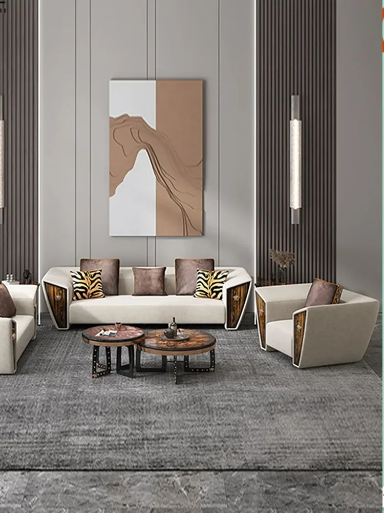 High-end light luxury furniture Italian series coffee table TV cabinet piano lacquered floor cabinet Bedroom customized