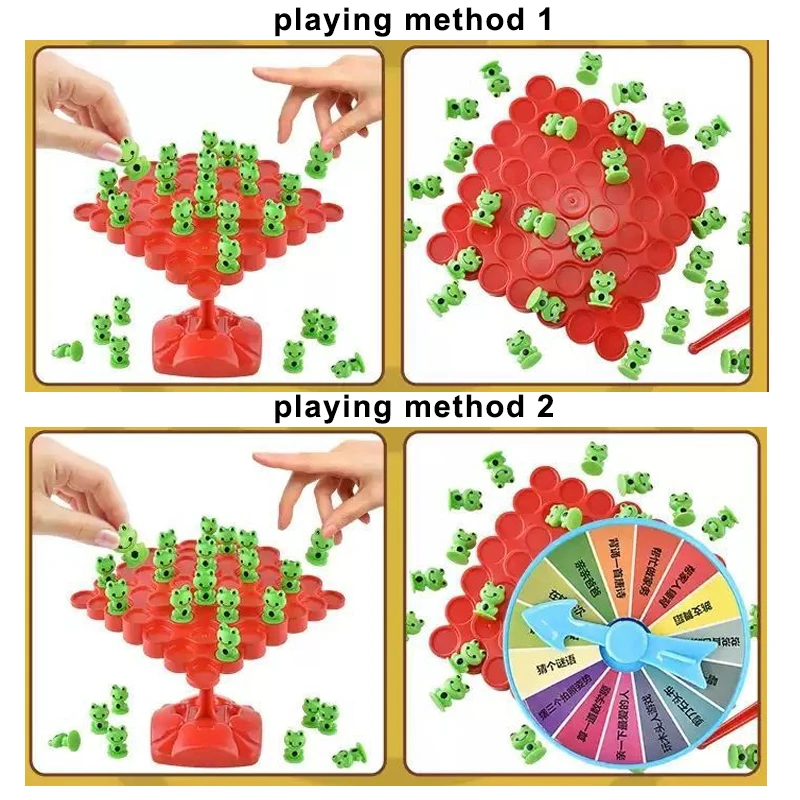 Montessori Balancing Board Math Toy Kids Frog Balance Tree Educational Parent-child Interaction Tabletop Game Focus Training Toy