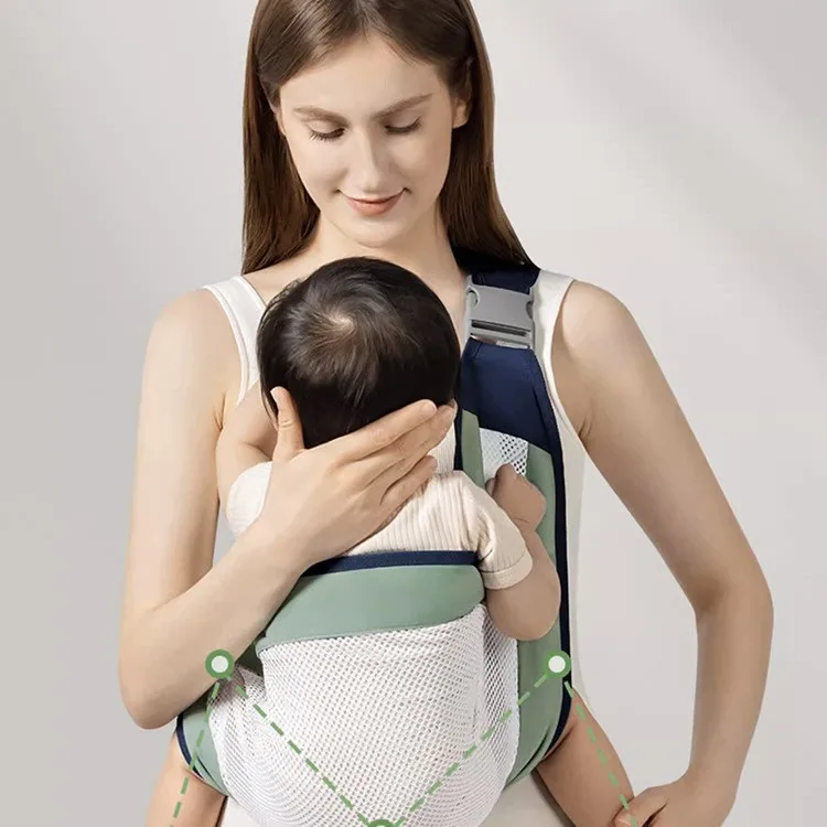 New Ergonomic Front Carry Baby Carrier with Hip Seat Lightweight Infant Sling for Newborn to Toddler 0-24M, All-Season Backpacks - 2