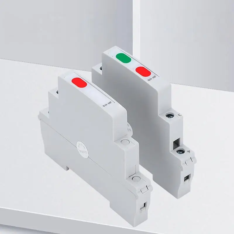 1트랙형 신호등 JD9 레일 표시등, 3색 이중색 적색, 녹색, 황색 24V 220V AC/DC
