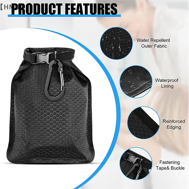 Outdoor Indoor Waterproof Soap Storage Bag Home Travel Kit with Foaming Mesh Bag &Carabiner Toiletries Set 3