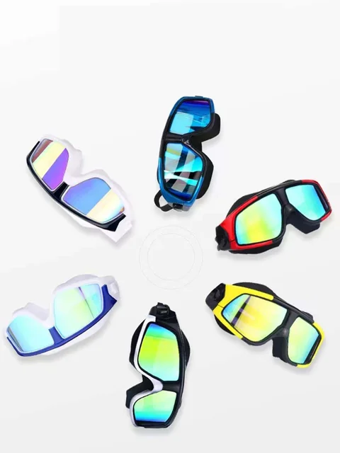 Professional Swimming Goggles HD Waterproof Anti Fog Silicon Swimming Cap Water Racing Sports Equipment for Men Women 2