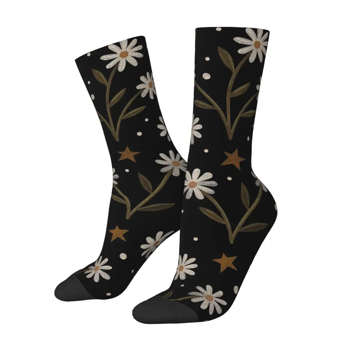 

Tiny White Flowers Socks Harajuku Super Soft Stockings All Season Long Socks Accessories for Man's Woman's Birthday Present