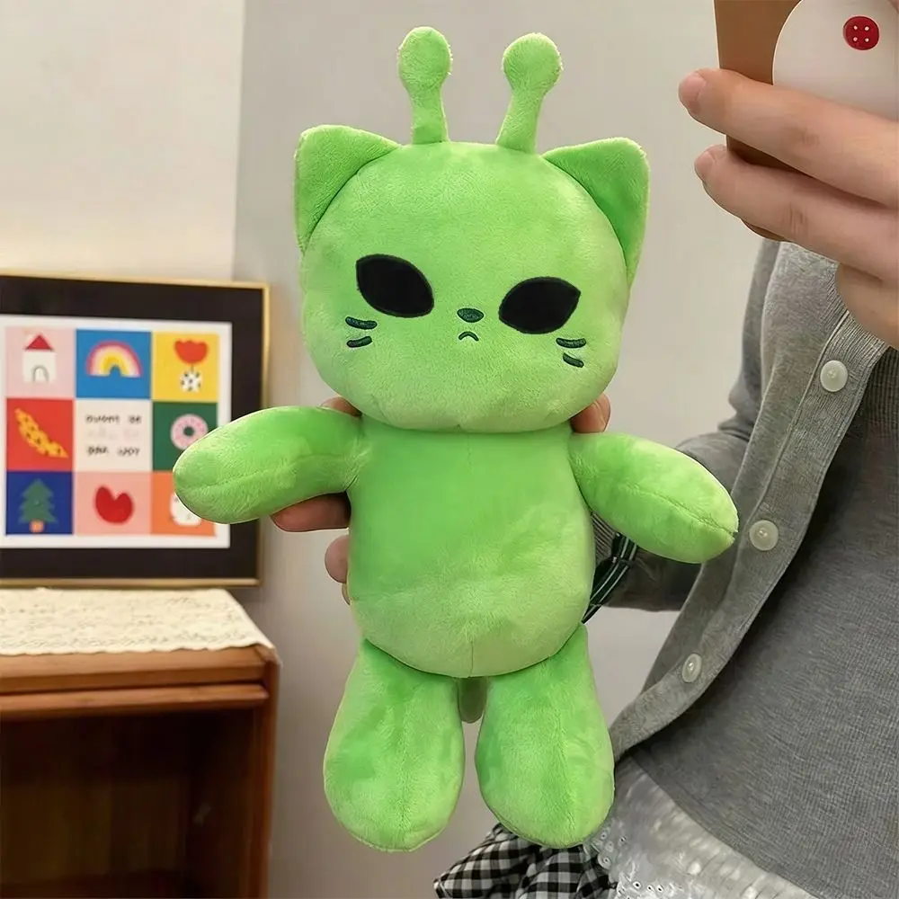 초극세사 외계인 고양이 인형 녹색 귀여운 디자인 카와이 봉제인형 부드러운 30cm 사이즈 소프트 플러시 인형 커플 선물