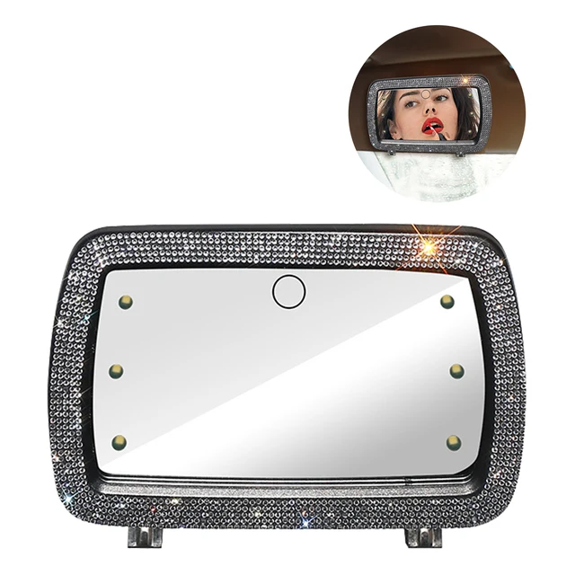 Miroir de courtoisie de pare-soleil de voiture avec biscuits, auto-adhésif,  intérieur automatique, miroir de maquillage, sièges arrière, miroir en  acier inoxydable - AliExpress