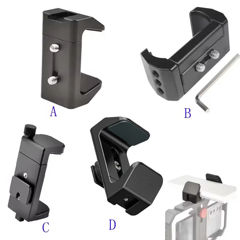 FEICHAO Camera Bracket Power Bank Clamp Holder Width Range 5 to 8cm / 5.5 to 8.5cm Aluminum Alloy Photography Cage Rig Accessory camera cage tool kit
