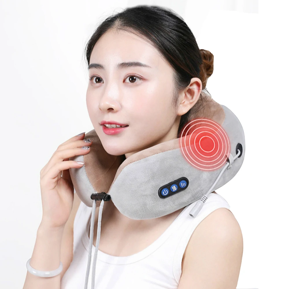 Multifunctional U-shaped pillow massage pillow Electric Neck Massager  Portable Shoulder Cervical Massager Travel Home Car Relax - AliExpress