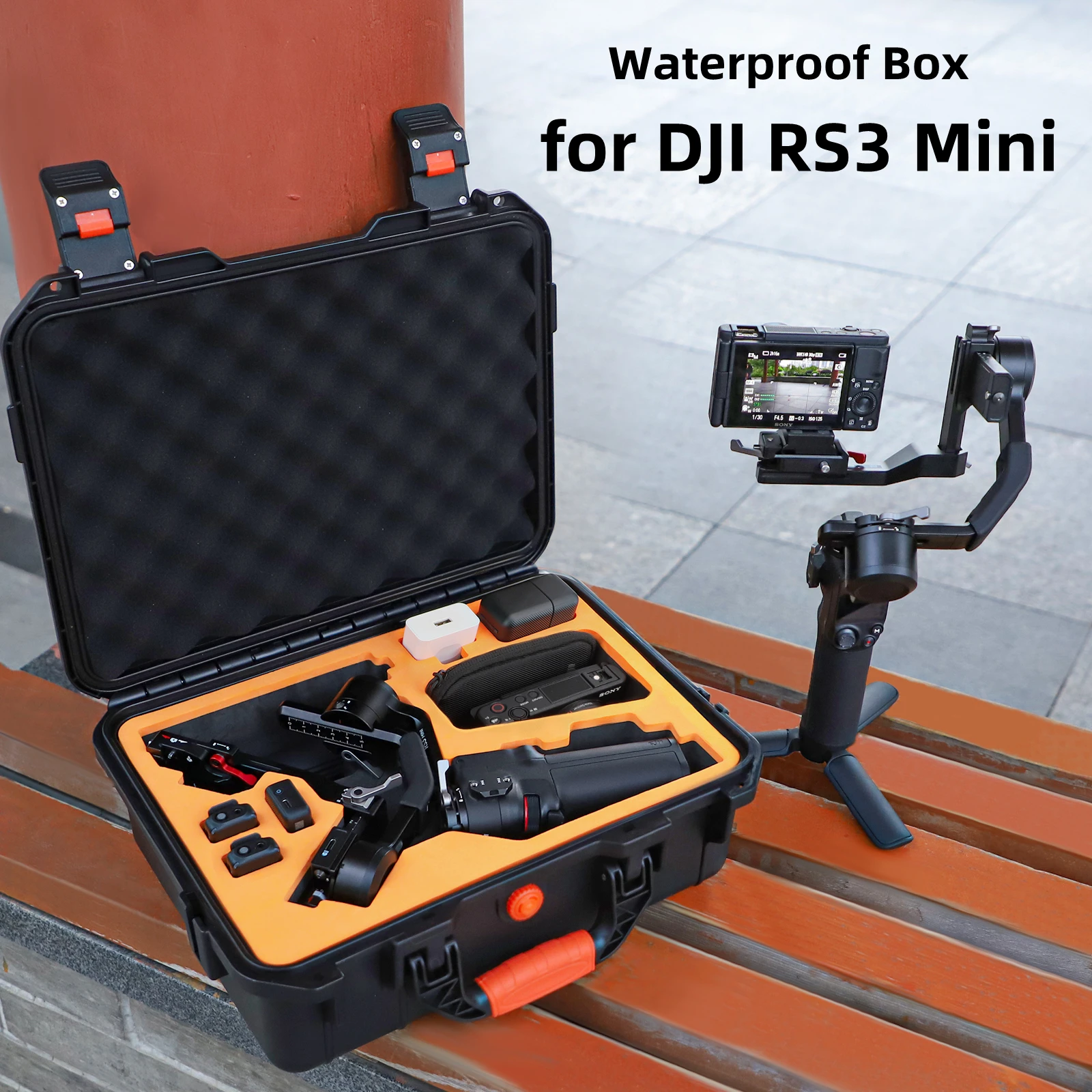 For DJI RS3 Mini Waterproof Safety Case Storage Bag Anti-drop Compression  and Shockproof Protection Suitcase for DJI RS3 Mini