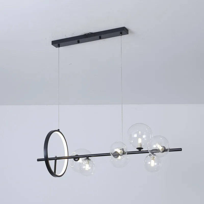 Modern Glass Ball Led Pendant Light for Living and Dining Room Kitchen Coffee Tables Bedroom Chandelier Home Decor Light Fixture 6