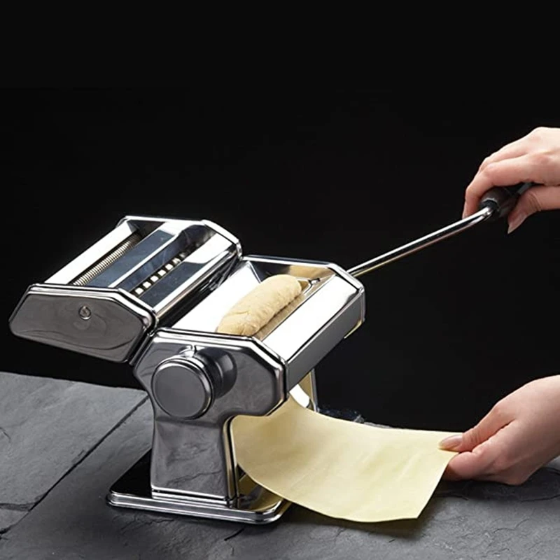 Pasta Maker Machine Hand Crank-Roller Cutter Noodle Makers Best For Homemade Noodles Spaghetti Dough Making Tools