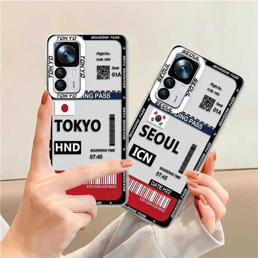 Soft Phone Cover with Tokyo Seoul Boarding Design | Stylish and Durable Case