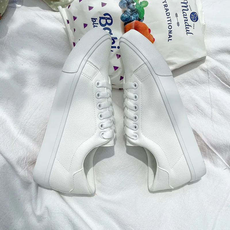 

Lace Up White Men's Shoes, Medical Work Shoes, Student Dance Shoes, Couple's Flat Shoes, 2023 New Autumn Breathable
