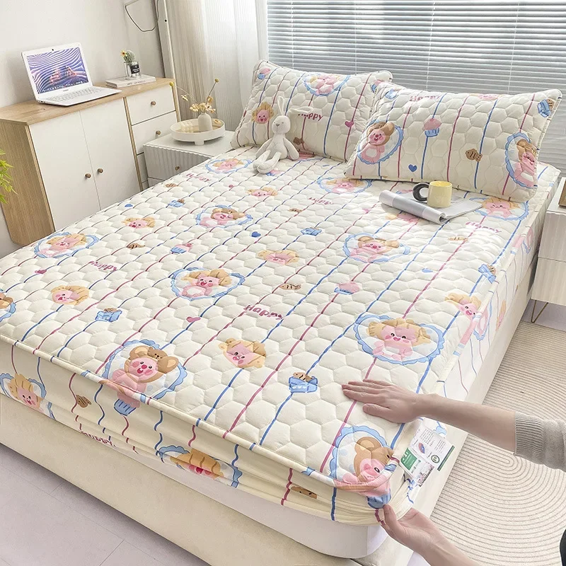 New Class a All Cotton Quilted Fitted Sheet Waterproof to Prevent Leakage of Urine Mattress Cover