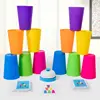 Stack Cup Speed Game Toys with Card Color Cognition Logic Montessori Toys for Parent-child Interactive Children Early Education 4