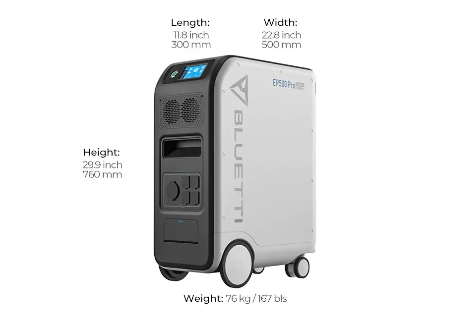 BLUETTI EP500 Pro Solar Power Station 3000W 5100Wh