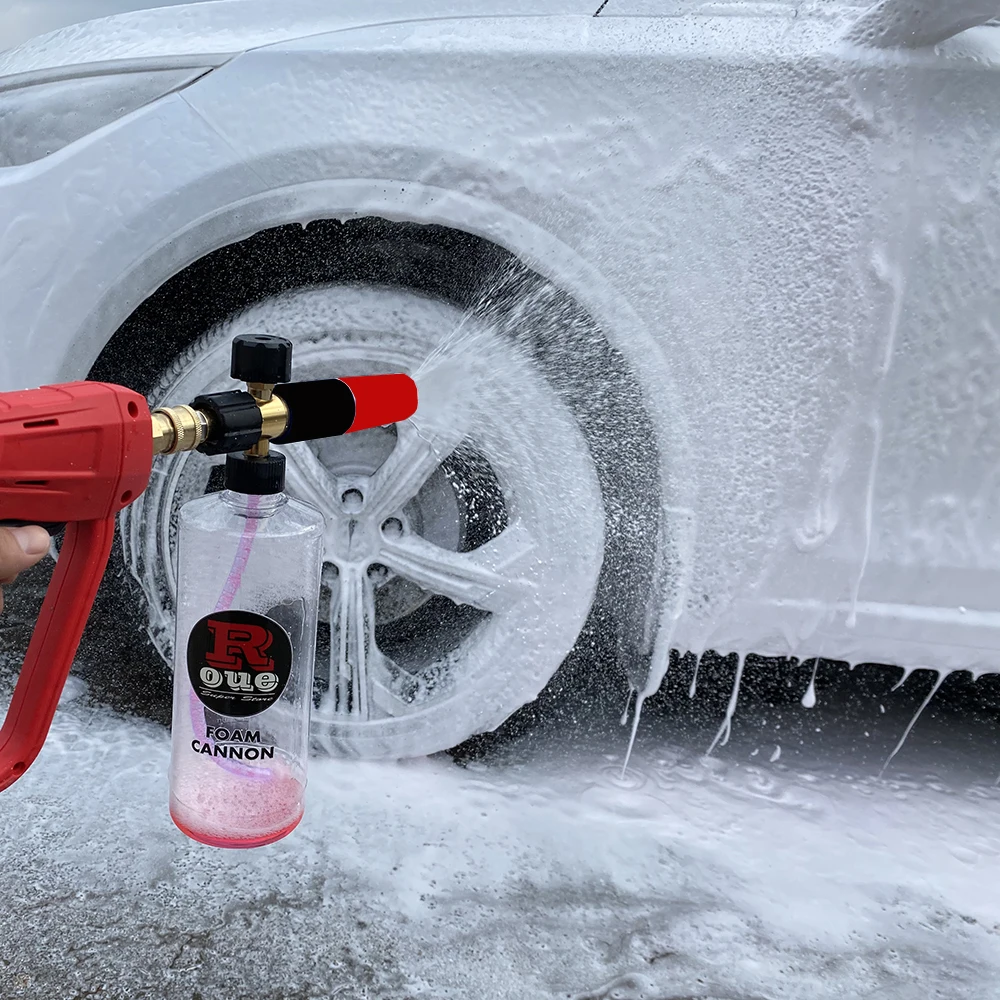 ROUE Foam Generator 1 Litre Bottle Car Wash Foamer Gun Sprayer Pressure Washer for Karcher Parkside Huter Snow Foam Lance Cannon foam sprayer pressure washer foam nozzle car washing spray pot car washing foam pot foam spray pot foam nozzle foam cannon