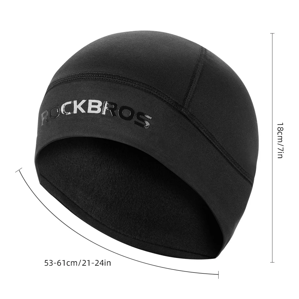 ROCKBROS Winter Cycling Fleece Hats Outdoor Sports Cap Men Winter Warm Head Hat Windproof Skiing Cycling Bicycle Cap Men Hats 2