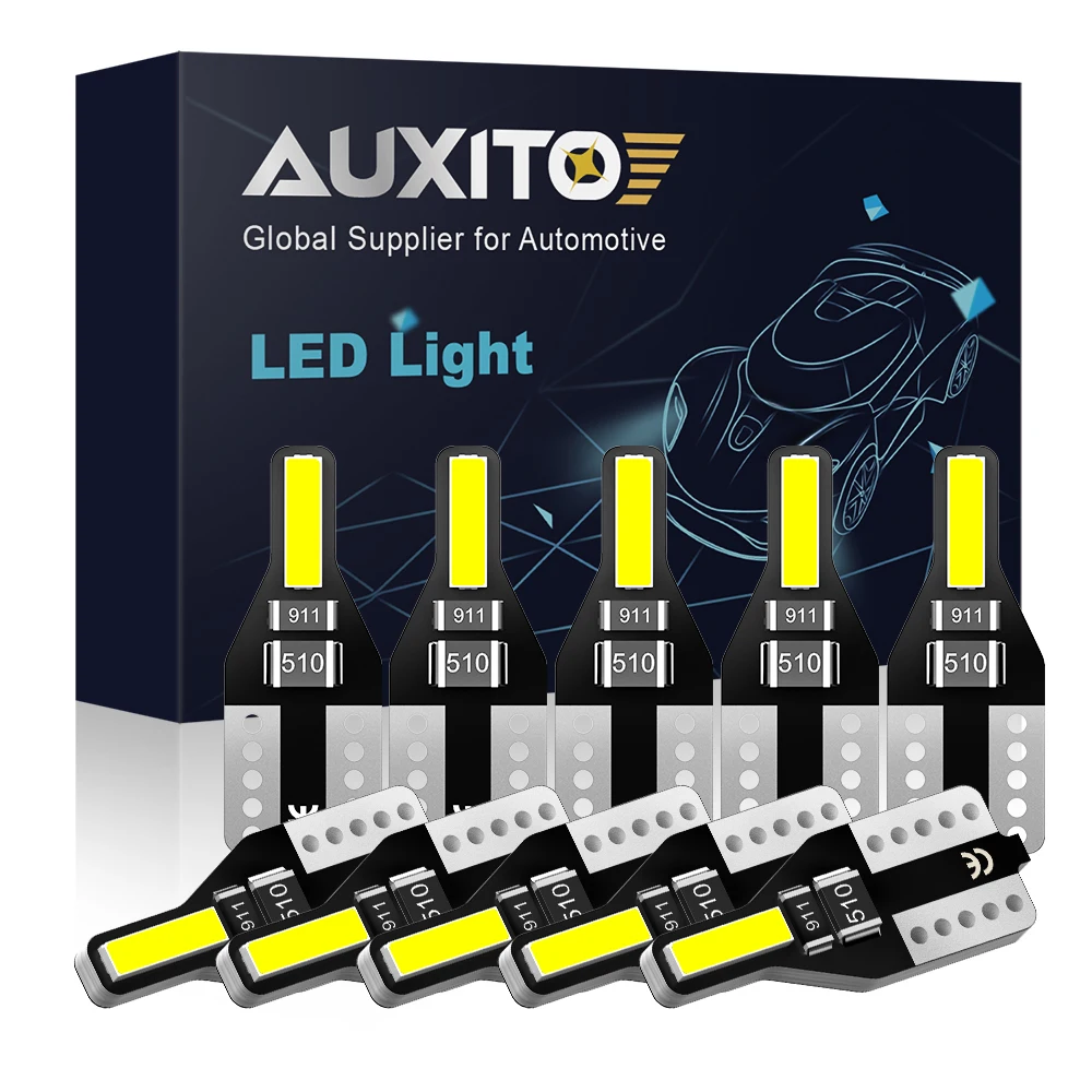 Auxito 10/20Pcs T10 W5W Lampadine A Led Luci Interne Per Auto 12V Per Audi A6 C5 A1 A3 A4 B9 B8 B6 A6 C5 6000K Led Auto Trunk Dome Lamp