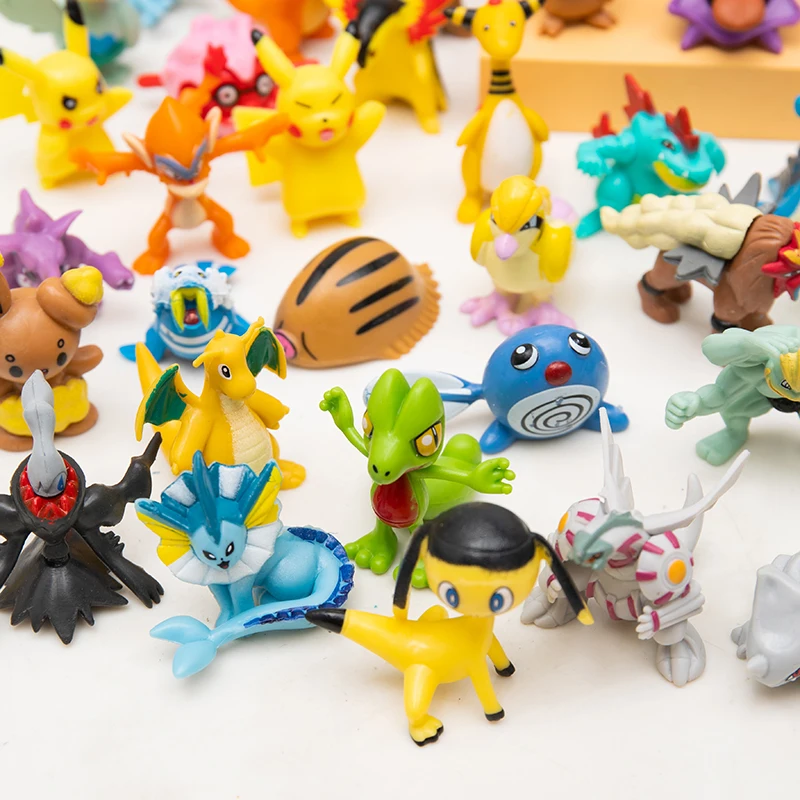 Pokemon Cartoon Character 4-6Cm 10/20/30/40/50Pcs Action Model Puzzle Figure Toy Pikachu Doll Children'S Day Gifts