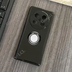 Cubot X90 Back Ring Holder Bracket TPU Silicone Phone Case - 6.67 Soft Protective Cover for Cubot X90 (Ring Case Black)