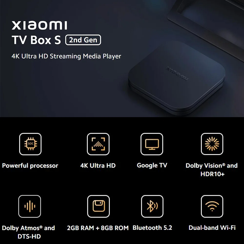 Xiaomi Mi TV Box S 2nd Gen, pemutar Media kotak TV pintar Android