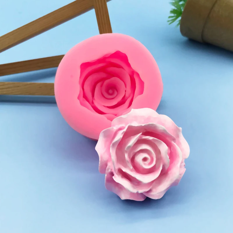 3D Rose Flower Chocolate Flip Cake Mold Cake Decoration Baking Cake Chocolate Mold Baking Silicone Ware Tools Drip Molds